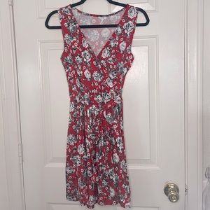 Comfy Red Rose Flower Dress